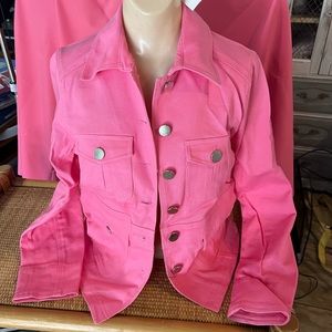 Pink Lilly and van xs jean jacket new without tags